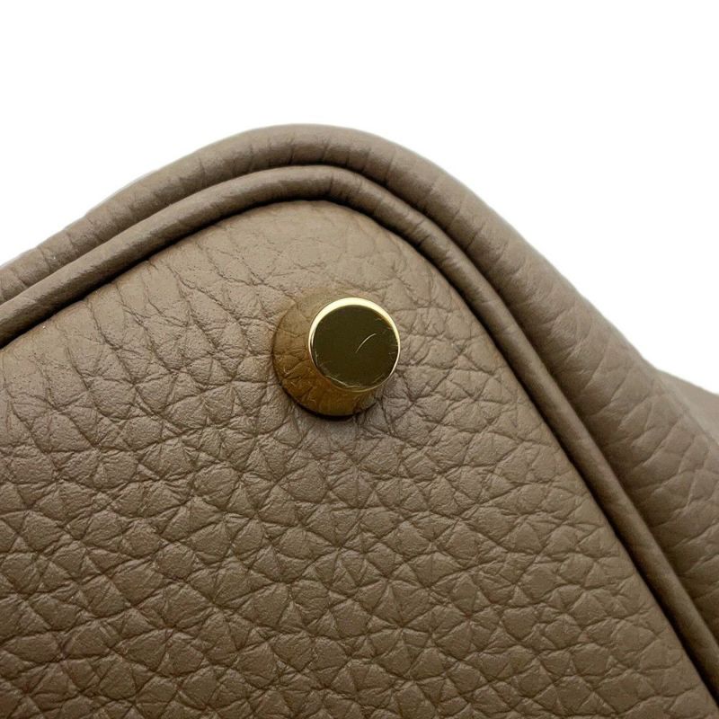 エルメス ハンドバッグ ピコタンロックPM エトゥープ/ゴールド金具 トリヨンクレマンス W刻印 HERMES トートバッグ