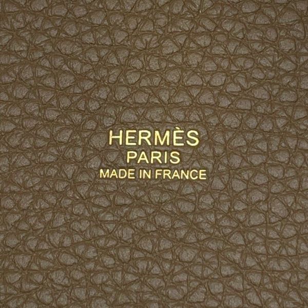 エルメス ハンドバッグ ピコタンロックPM エトゥープ/ゴールド金具 トリヨンクレマンス W刻印 HERMES トートバッグ