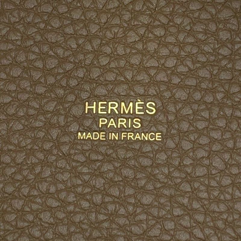 エルメス ハンドバッグ ピコタンロックPM エトゥープ/ゴールド金具 トリヨンクレマンス W刻印 HERMES トートバッグ