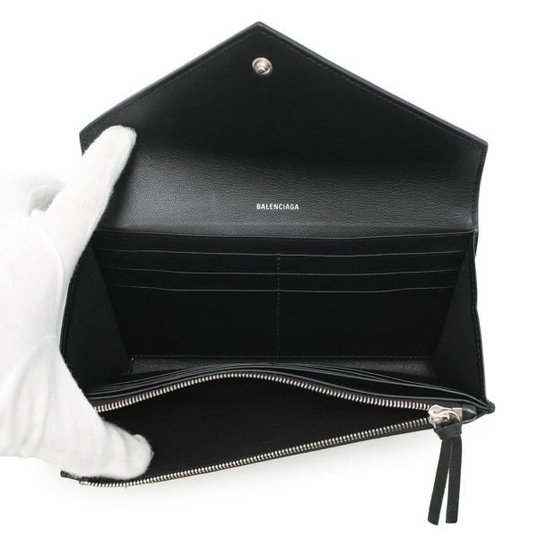バレンシアガ 長財布 ペーパー スター プリント 499207 BALENCIAGA 黒