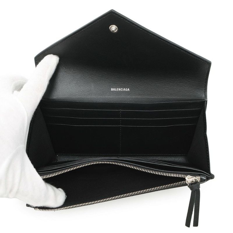 バレンシアガ 長財布 ペーパー スター プリント 499207 BALENCIAGA 黒