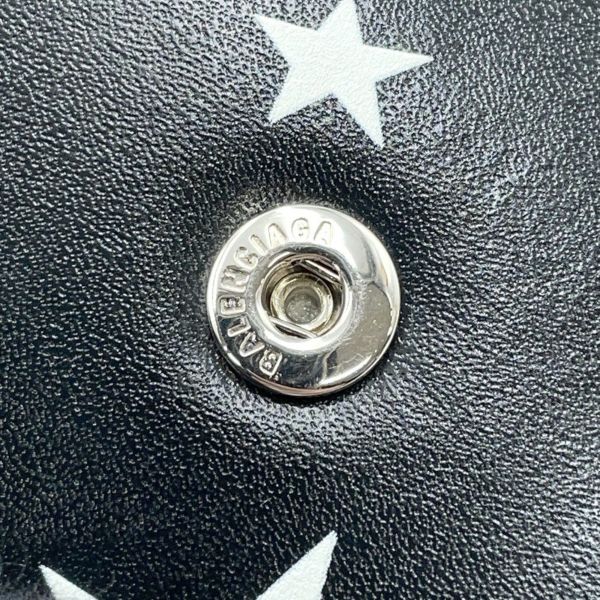 バレンシアガ 長財布 ペーパー スター プリント 499207 BALENCIAGA 黒