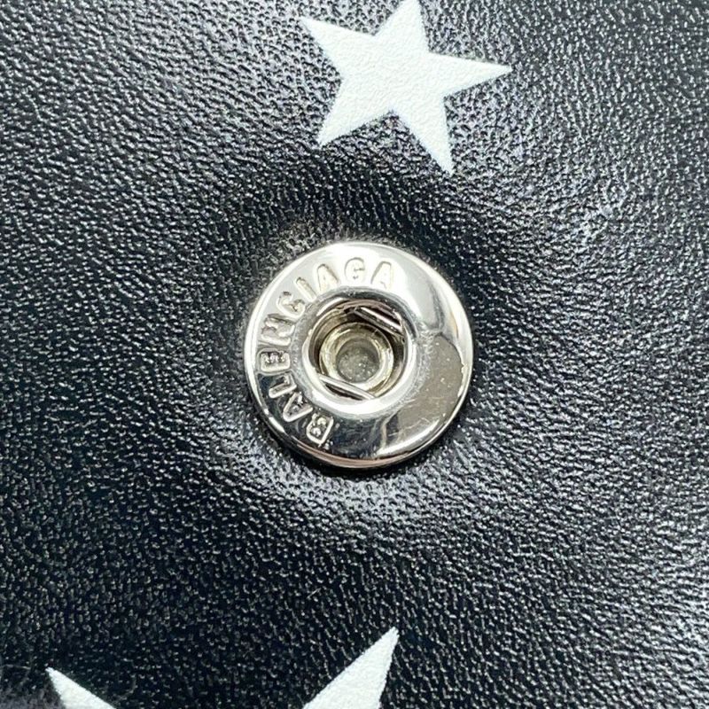 バレンシアガ 長財布 ペーパー スター プリント 499207 BALENCIAGA 黒