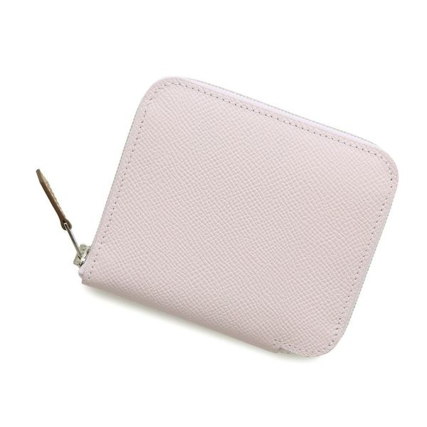 エルメス コインケース アザップコンパクト シルクイン モーヴペール/シルバー金具 エプソン U刻印