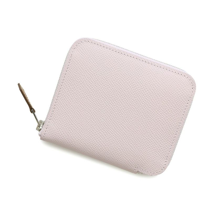 エルメス コインケース アザップコンパクト シルクイン モーヴペール/シルバー金具 エプソン U刻印