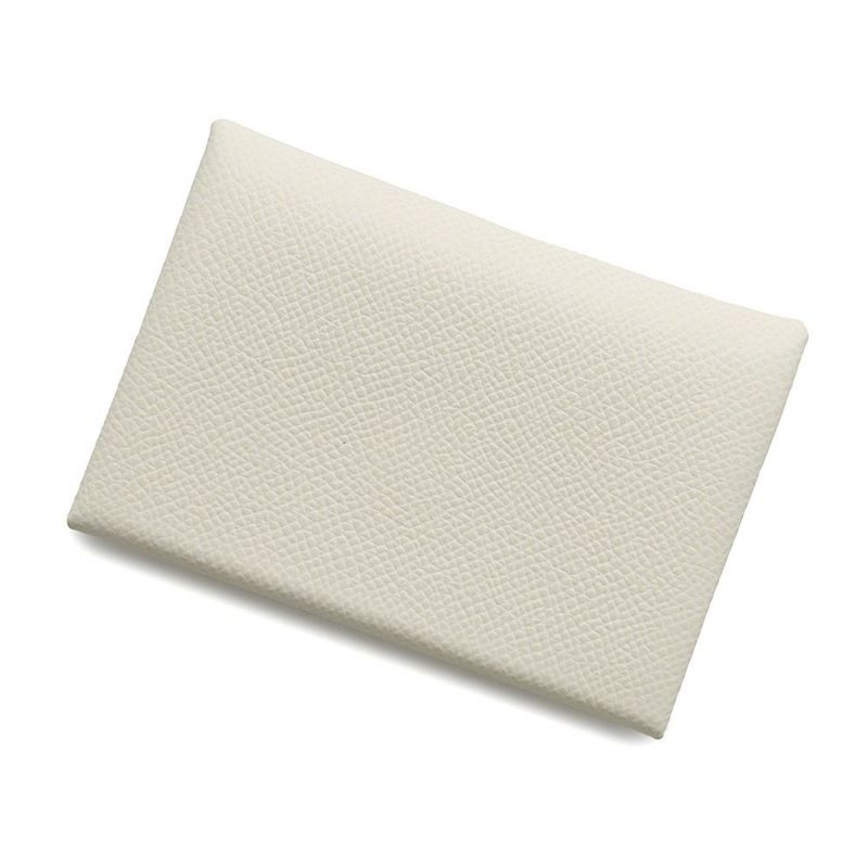 エルメス コインケース カルヴィ デュオ ヴェルソ ナタ/ジョーヌプッサン/シルバー金具 エプソン W刻印 財布