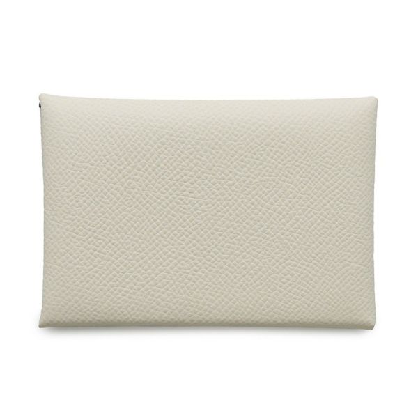 エルメス コインケース カルヴィ デュオ ヴェルソ ナタ/ジョーヌプッサン/シルバー金具 エプソン W刻印 財布