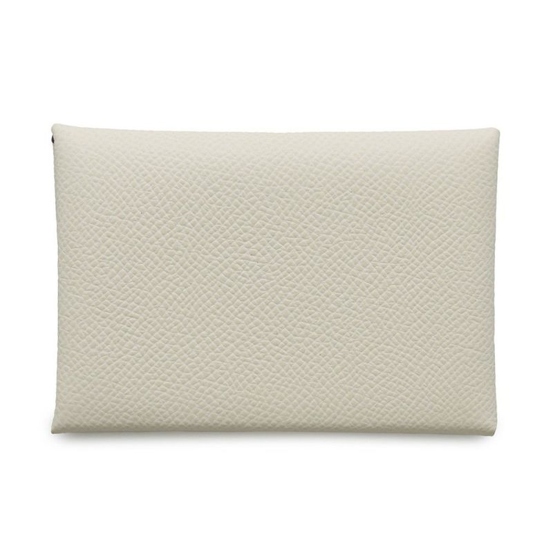 エルメス コインケース カルヴィ デュオ ヴェルソ ナタ/ジョーヌプッサン/シルバー金具 エプソン W刻印 財布