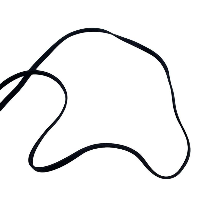 エルメス ネックレス クロシェット ブラック/シルバー金具 アリゲーターマット W刻印 アクセサリー 黒