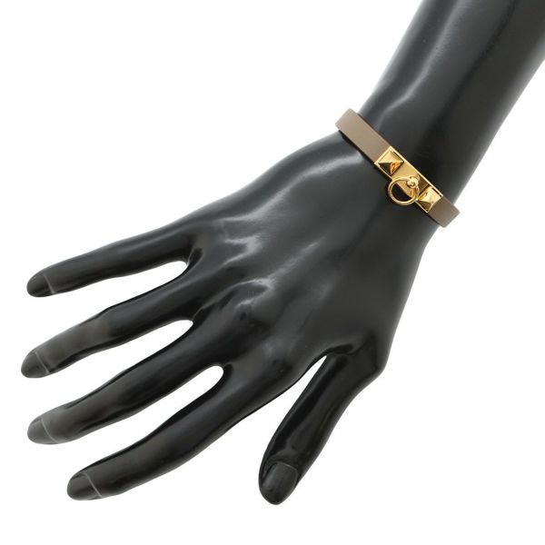 エルメス ブレスレット リヴァル ミニ エトゥープ/ゴールド金具 スイフト サイズT2 B刻印 HERMES