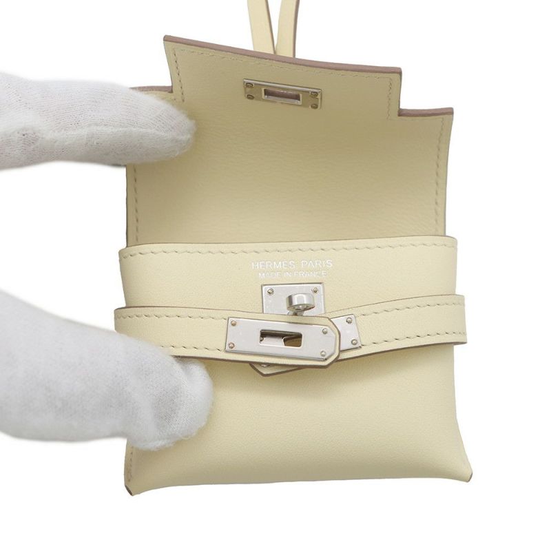 エルメス バッグチャーム ケリー フェスティバル チャーム ジョーヌミルトン/シルバー金具 スイフト W刻印