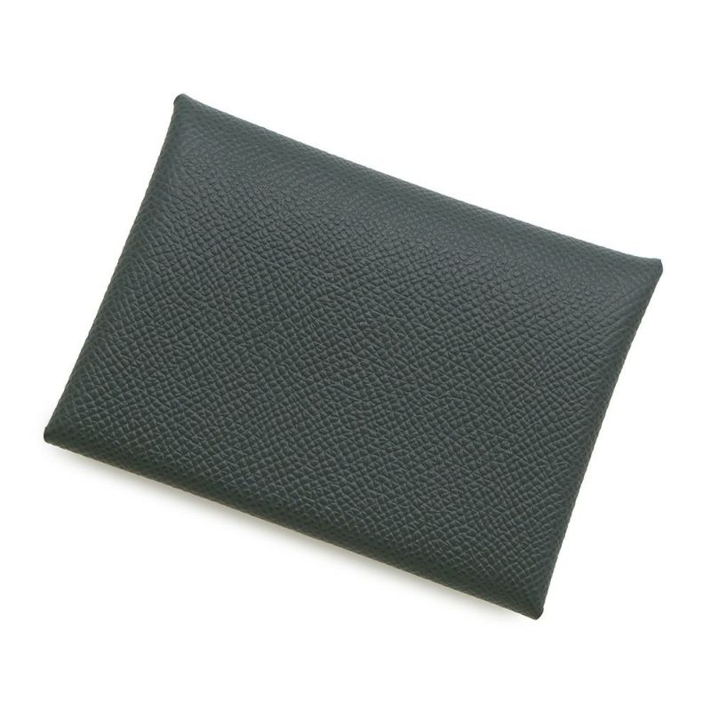 エルメス コインケース カルヴィ デュオ ヴェールマングローブ/シルバー金具 エプソン K刻印 財布