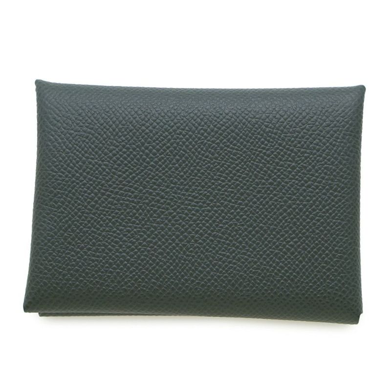 エルメス コインケース カルヴィ デュオ ヴェールマングローブ/シルバー金具 エプソン K刻印 財布