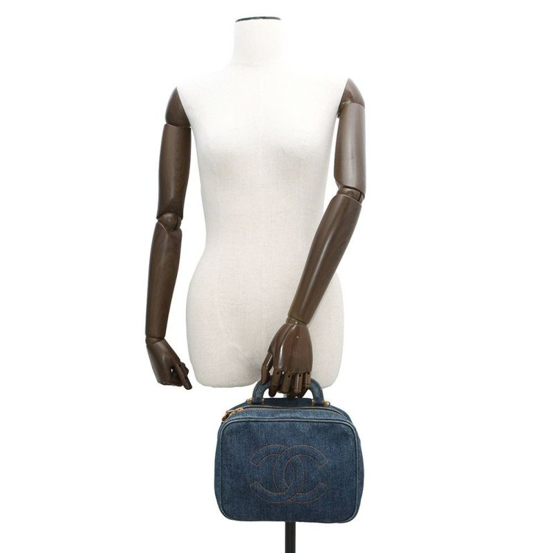 シャネル ハンドバッグ ココマーク バニティバッグ デニム CHANEL 2way