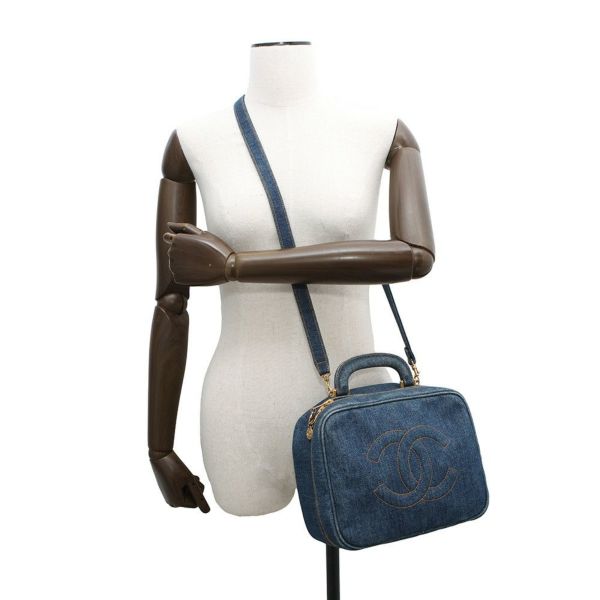シャネル ハンドバッグ ココマーク バニティバッグ デニム CHANEL 2way