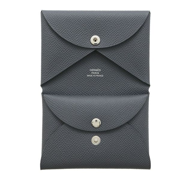 エルメス コインケース カルヴィ デュオ アルドワーズ/シルバー金具 エプソン K刻印