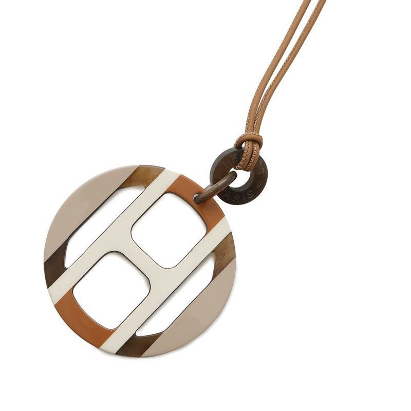 エルメス ネックレス Hエキップ Equipe バッファローホーン HERMES アクセサリー
