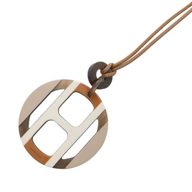 エルメス ネックレス Hエキップ Equipe バッファローホーン HERMES アクセサリー