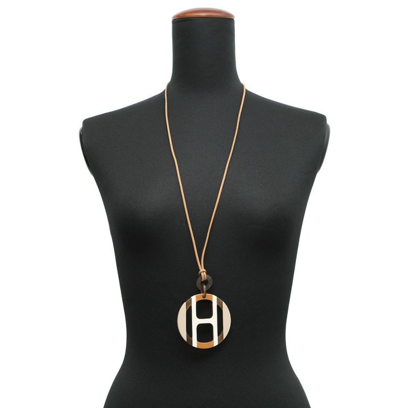 エルメス ネックレス Hエキップ Equipe バッファローホーン HERMES アクセサリー