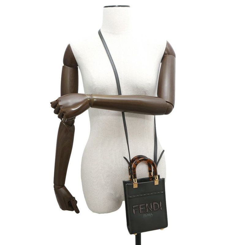 フェンディ ハンドバッグ サンシャイン ショッパー スモール レザー パイソン 8BS051 FENDI 2wayショルダー