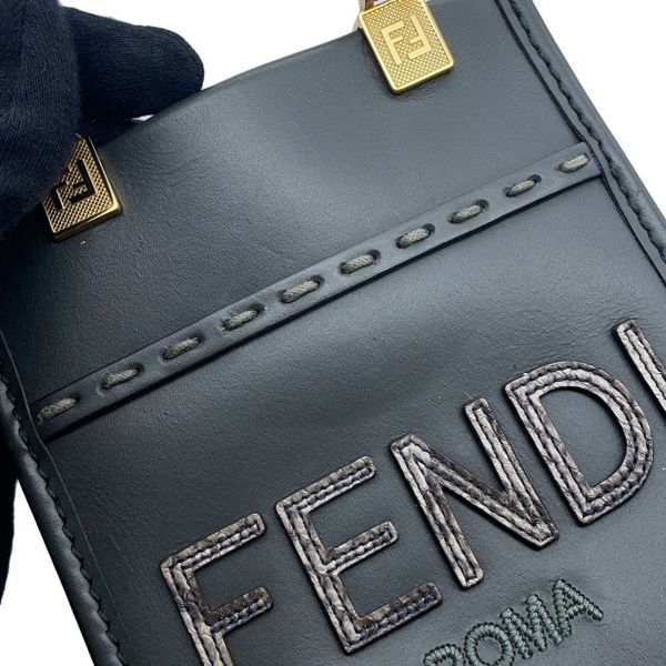 フェンディ ハンドバッグ サンシャイン ショッパー スモール レザー パイソン 8BS051 FENDI 2wayショルダー