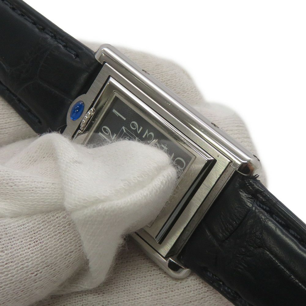 カルティエ タンク バスキュラント W1016830 Cartier 腕時計 ブラック文字盤