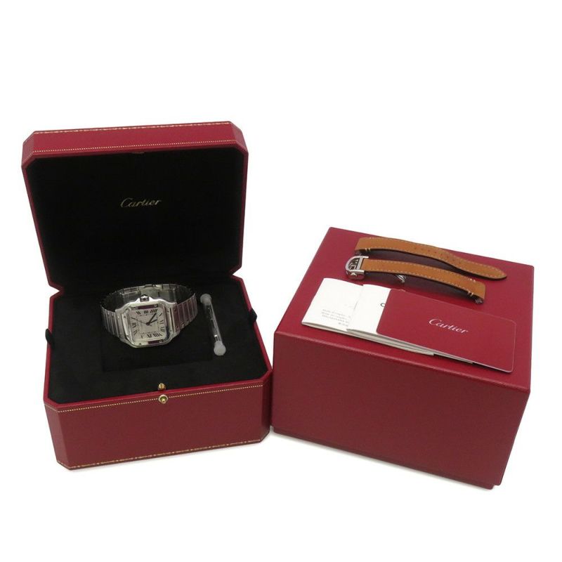 カルティエ サントス ドゥ カルティエ MM WSSA0029 Cartier 腕時計 シルバー文字盤