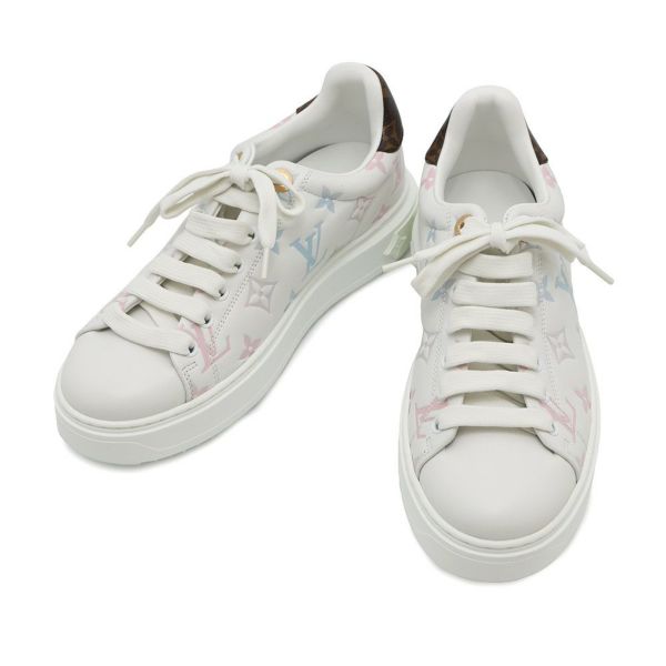 ルイヴィトン スニーカー モノグラム タイムアウト レディースサイズ37 1ABZMH LOUIS VUITTON 靴 白