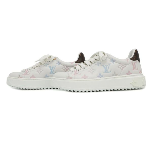 ルイヴィトン スニーカー モノグラム タイムアウト レディースサイズ37 1ABZMH LOUIS VUITTON 靴 白