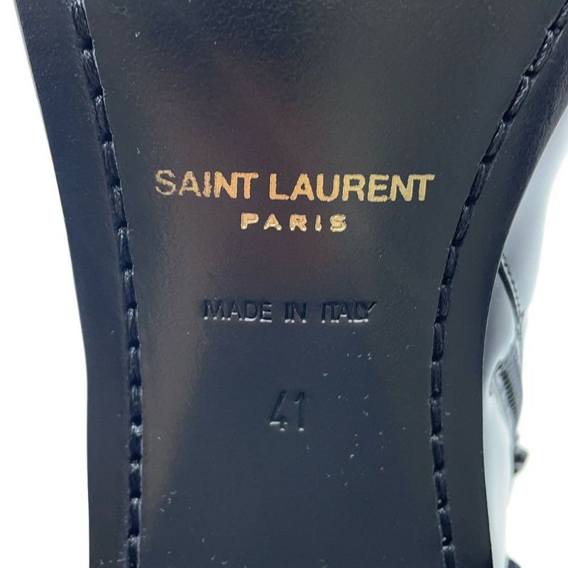 サンローランパリ ブーツ パテントレザー メンズサイズ41 709468 SAINT LAURENT PARIS 靴 黒