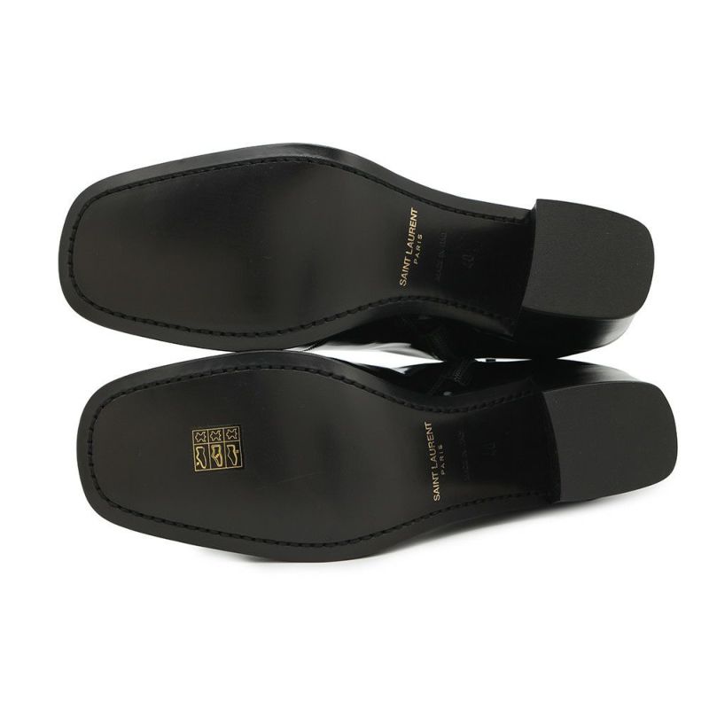 サンローランパリ ブーツ パテント サイドジップ  メンズサイズ40 713137 SAINT LAURENT PARIS 靴 黒