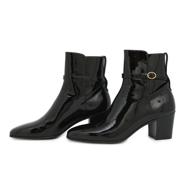 サンローランパリ ブーツ テリー ヒール アンクル メンズサイズ41 709447 SAINT LAURENT PARIS 靴 黒