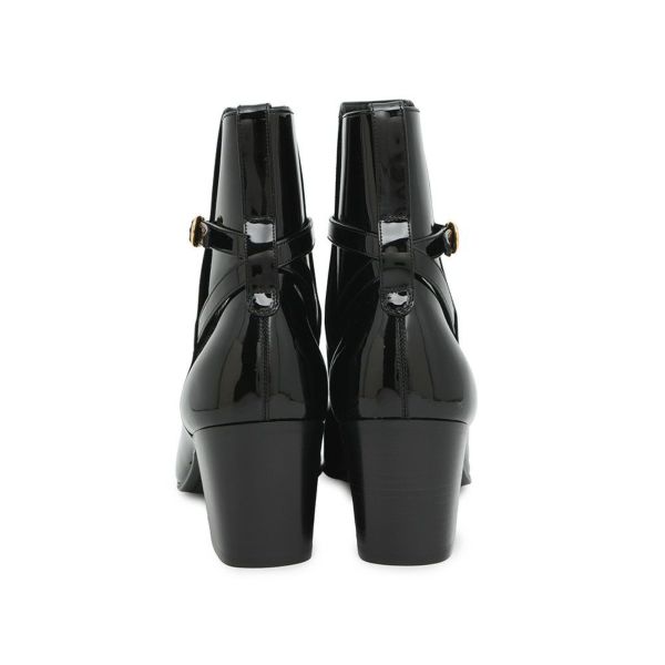 サンローランパリ ブーツ テリー ヒール アンクル メンズサイズ41 709447 SAINT LAURENT PARIS 靴 黒