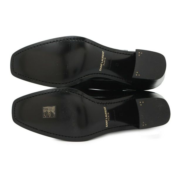 サンローランパリ ブーツ テリー ヒール アンクル メンズサイズ41 709447 SAINT LAURENT PARIS 靴 黒
