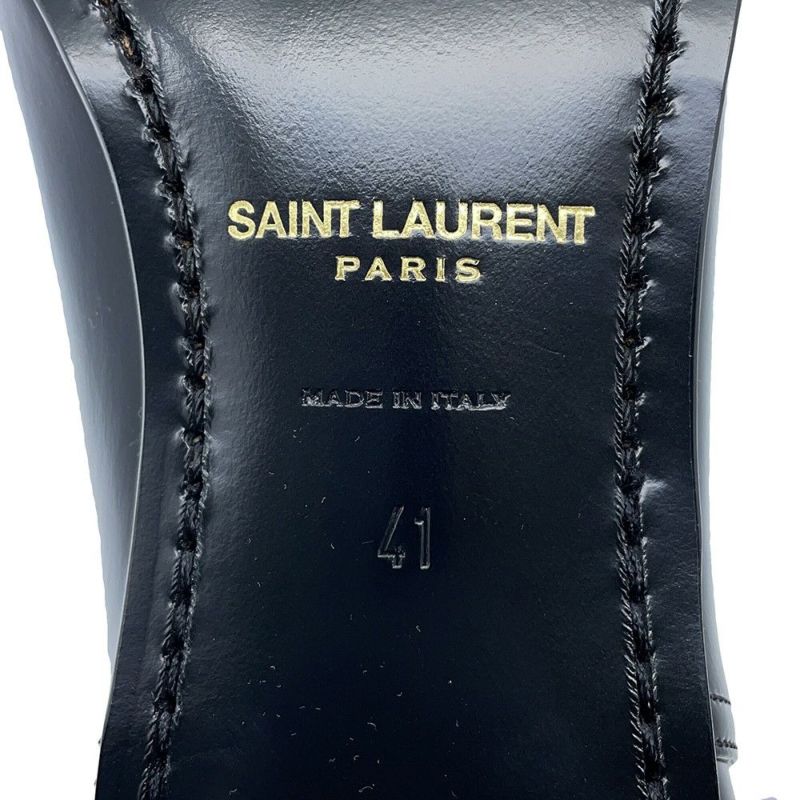サンローランパリ ブーツ テリー ヒール アンクル メンズサイズ41 709447 SAINT LAURENT PARIS 靴 黒