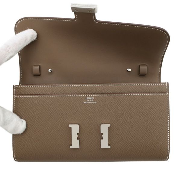 エルメス 長財布 コンスタンス トゥーゴー ロング エトゥープ/シルバー金具 エプソン K刻印 財布
