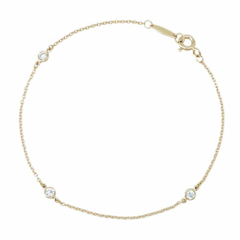 ティファニー ブレスレット エルサ ペレッティ ダイヤモンド バイザヤード ブレスレット ダイヤ 3P 0.15ct K18YG 60082515