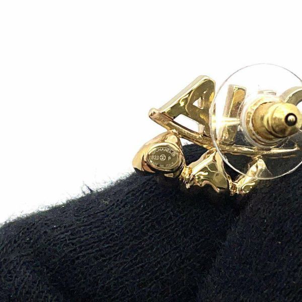 シャネル ピアス ロゴ ラインストーン ハート B23 P ABA271 CHANEL アクセサリー