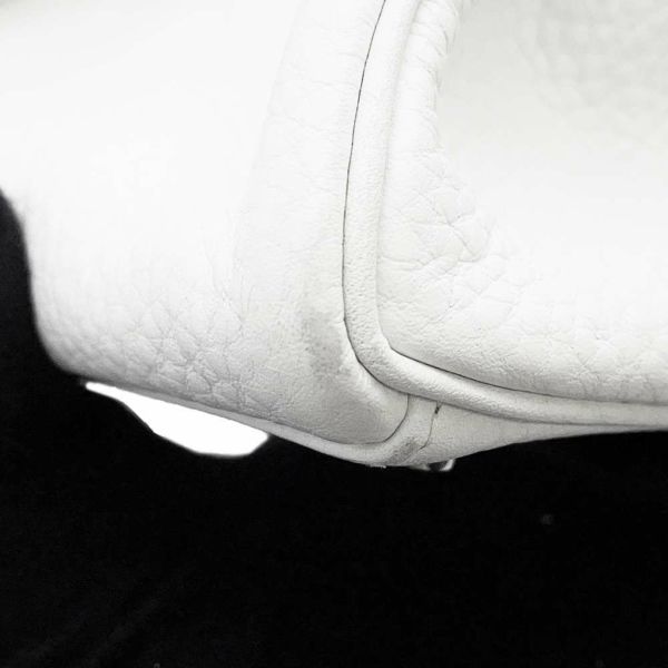 エルメス ショルダーバッグ ショルダーケリー 内縫い ホワイト/シルバー金具 トリヨンクレマンス □M刻印