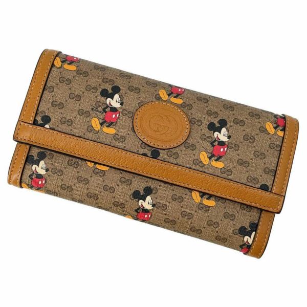 グッチ 長財布 ディズニーコラボ ミッキーマウス フラップウォレット ミニGGスプリーム 602530 GUCCI 財布