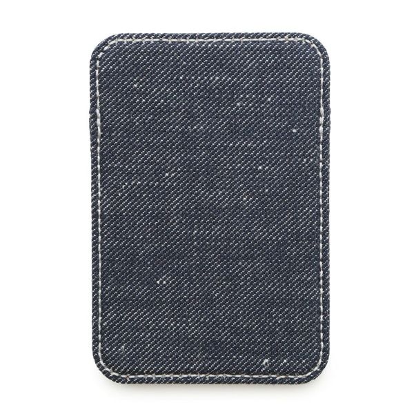 エルメス カードケース MagSafe  エマン ルボン ブルーインディゴ/ホワイト デニム HERMES マグセーフ