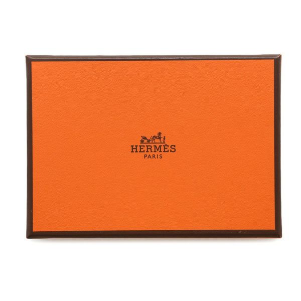 エルメス カードケース MagSafe  エマン ルボン ブルーインディゴ/ホワイト デニム HERMES マグセーフ