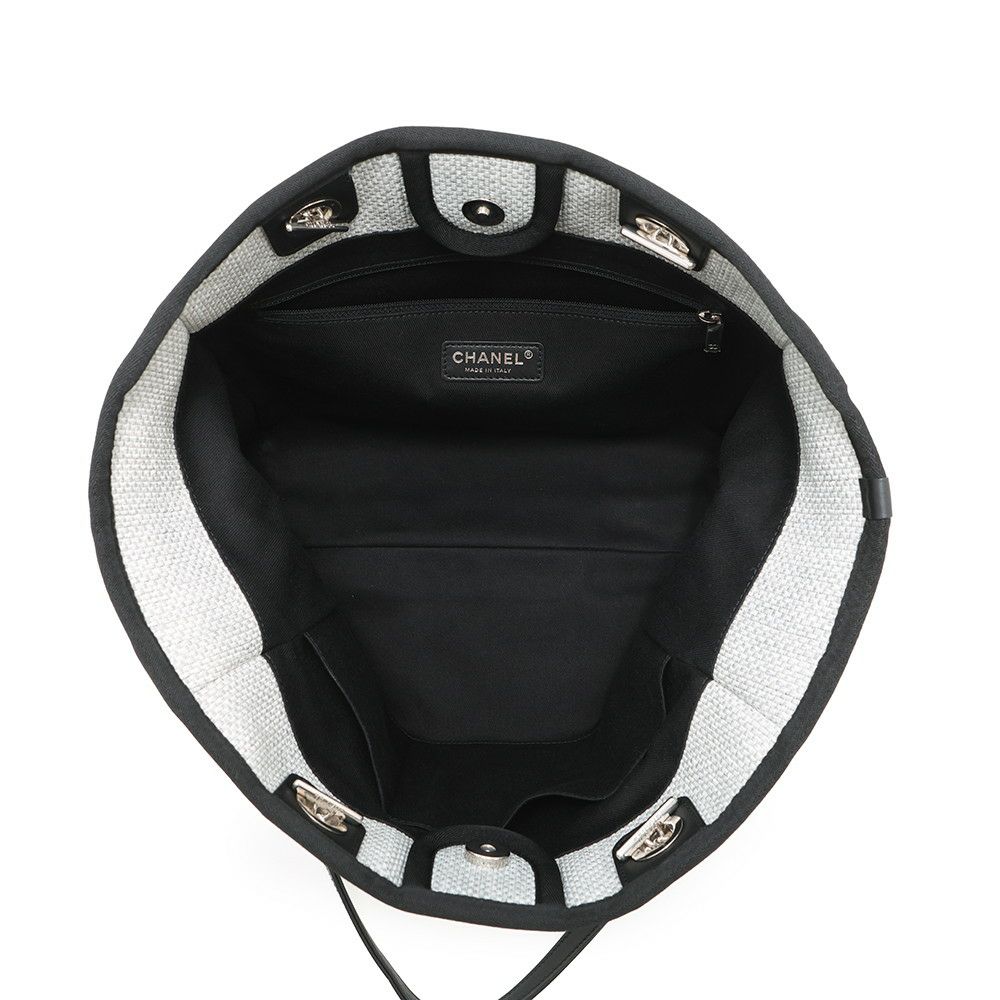 シャネル トートバッグ ドーヴィルライン ミディアム ショッピングバッグ ココマーク A67001 CHANEL チェーントート 黒