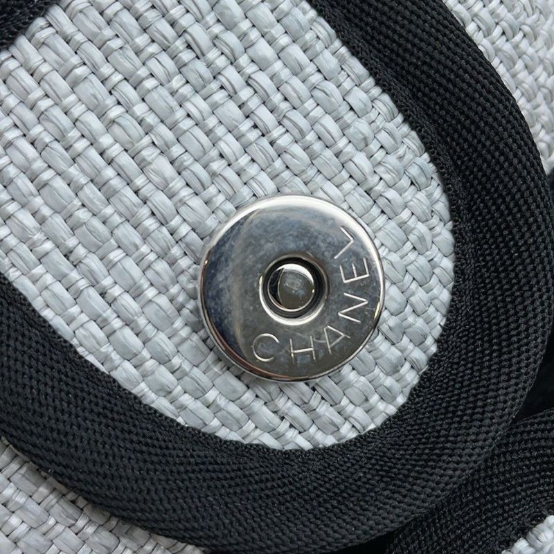 シャネル トートバッグ ドーヴィルライン ミディアム ショッピングバッグ ココマーク A67001 CHANEL チェーントート 黒