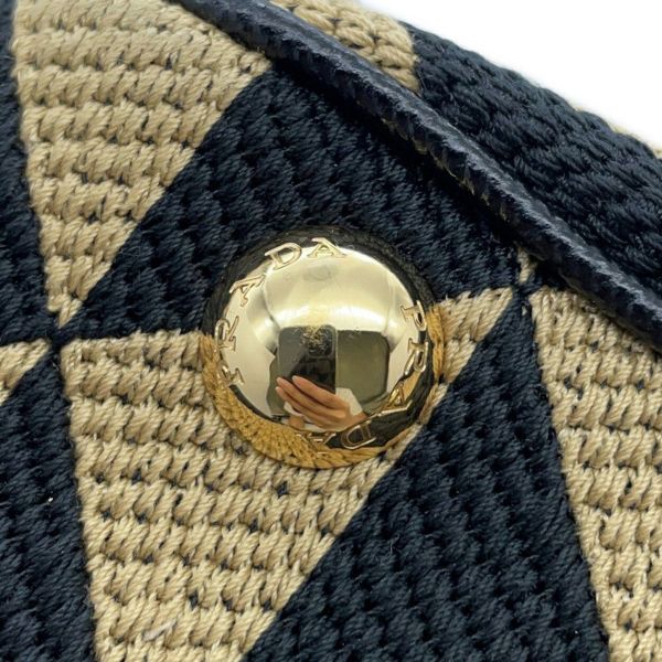 プラダ ハンドバッグ シンボル エンブロイダリー 1BB846 PRADA 2wayショルダーバッグ 黒