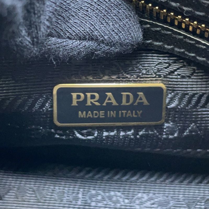 プラダ ハンドバッグ シンボル エンブロイダリー 1BB846 PRADA 2wayショルダーバッグ 黒