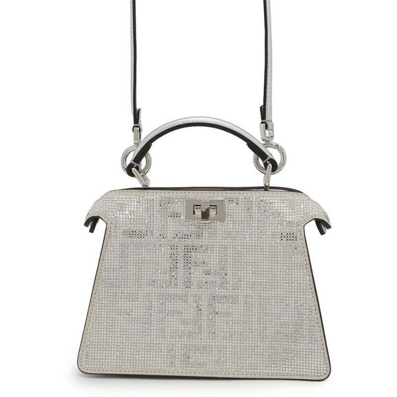 フェンディ ハンドバッグ ピーカブーアイシーユー クリスタルFF プチ 8BN335 FENDI 2wayショルダーバッグ ファミリーセール品