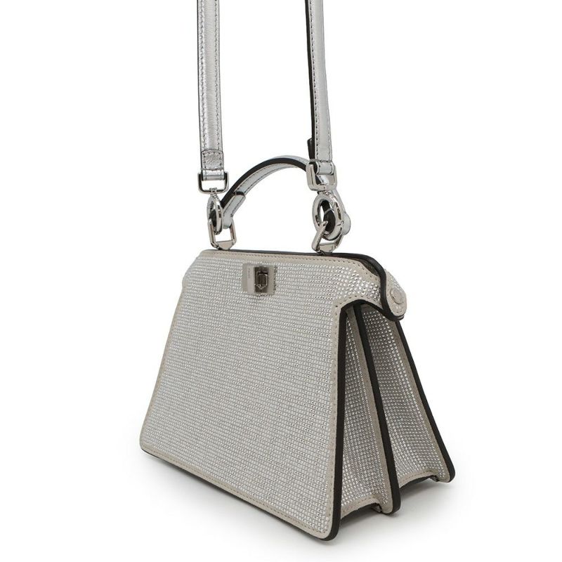 フェンディ ハンドバッグ ピーカブーアイシーユー クリスタルFF プチ 8BN335 FENDI 2wayショルダーバッグ ファミリーセール品