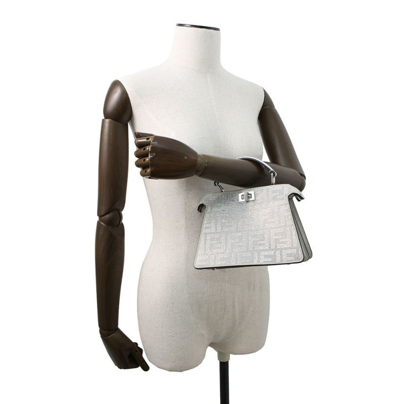 フェンディ ハンドバッグ ピーカブーアイシーユー クリスタルFF プチ 8BN335 FENDI 2wayショルダーバッグ ファミリーセール品