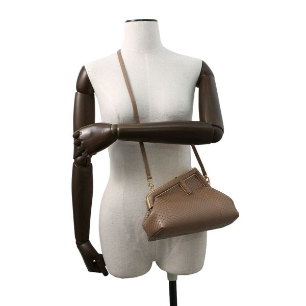 フェンディ ショルダーバッグ ファースト スモール パイソン 8BP129 FENDI 2way クラッチバッグ